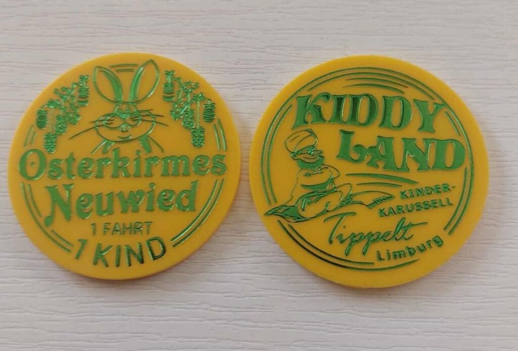 Gelbe Fahrchips von Kiddy Land