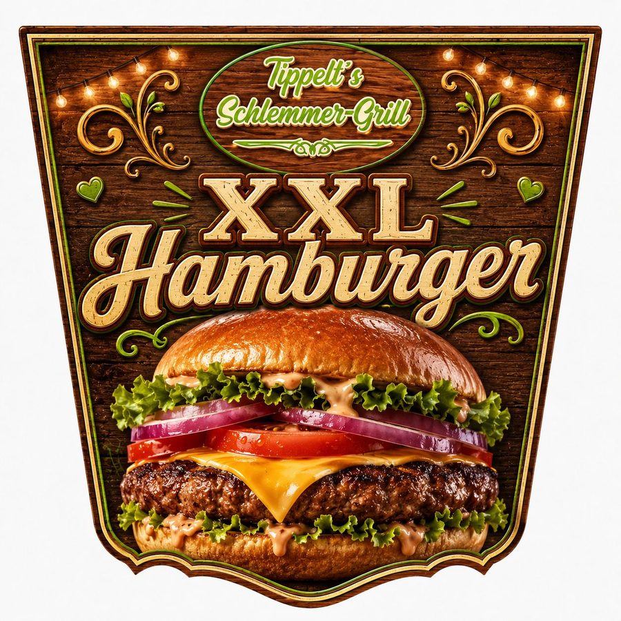 Schild XXL-Hamburger